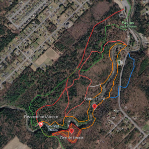 Sentier des Gorges au parc des Sept-Chutes : début des travaux de réfection des structures