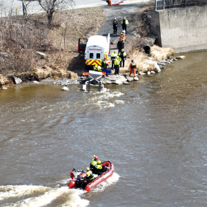Exercices de sauvetage nocturne sur la rivière Chaudière les 6 et 7 octobre