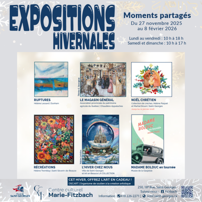 Lancement des Expositions hivernales  « Moments partagés » dès le 27 novembre à 18 h